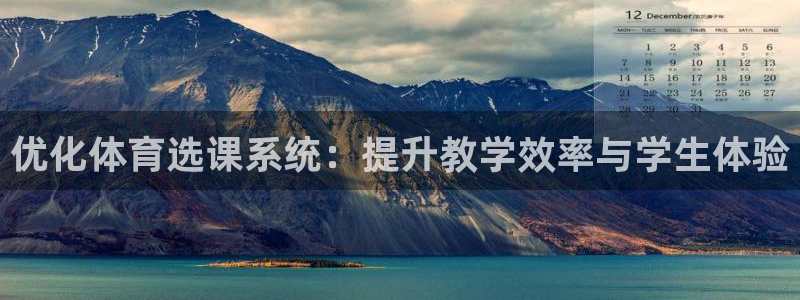 必一体育平台：优化体